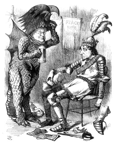 St George and the Dragon After the Performance, 1878 by Swain