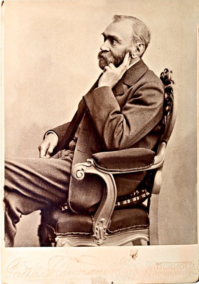 Portrait of Alfred Nobel (1833-1896) by Swedish Photographer
