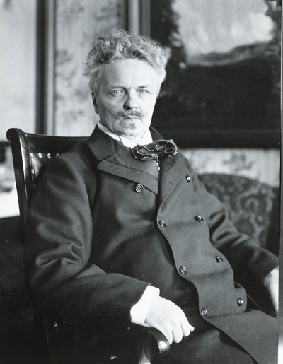 August Strindberg in His House at Stockholm by Swedish Photographer