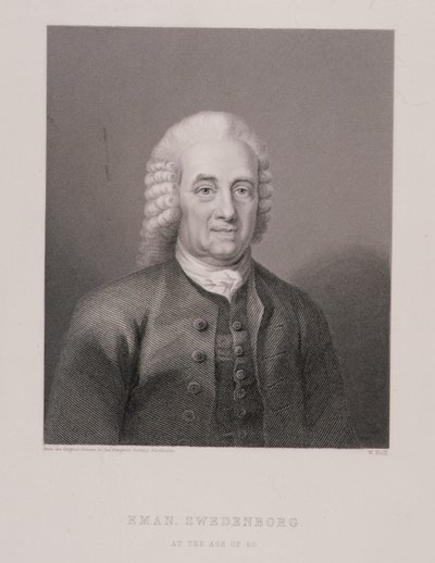 Emanuel Swedenborg at the Age of 80, engraved by W. Holl, from World Religion by Swedish School