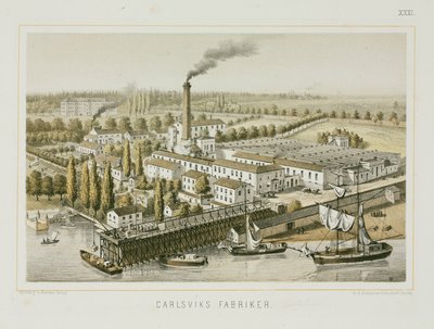 Textile Factory, Carlsviks, Stockholm, Sweden, c.1840 by Swedish School