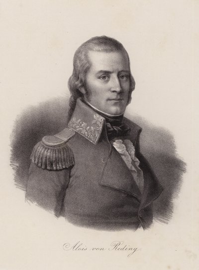 Alois von Reding, Swiss military officer, revolutionary and politician by Swiss School