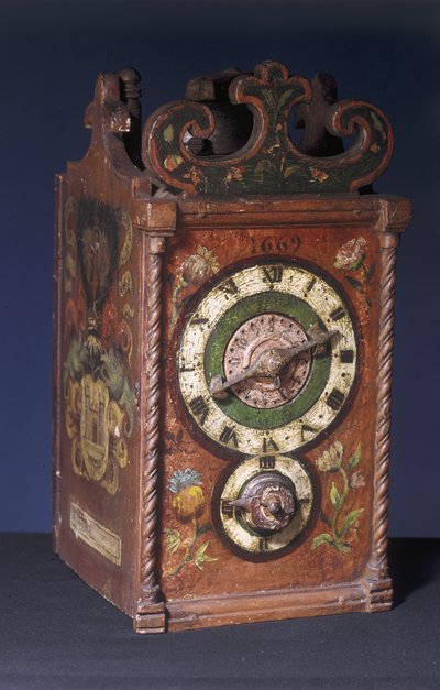 Domestic alarm clock, 1669 by Swiss School
