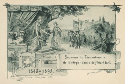 Fifty year anniversary of Neuchatel declaring itself a republic within the Swiss Confederation in 1848 by Swiss School