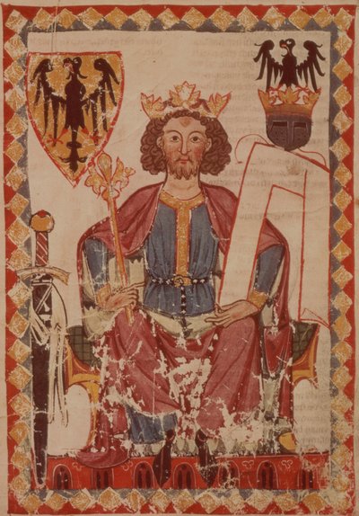 King Henry, Illustration from the Manesse Codex, a Collection of Courtly Love Songs, Probably from Zurich by Swiss School