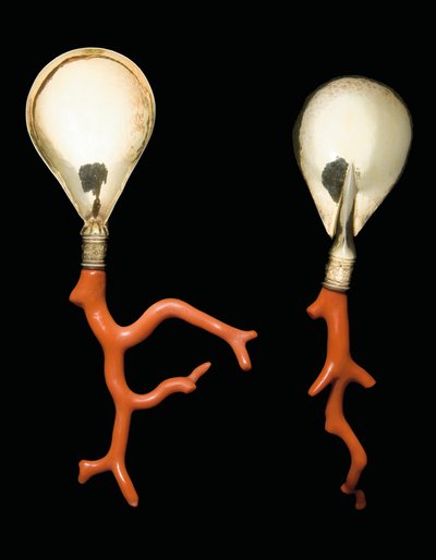 Pair of spoons by Swiss School