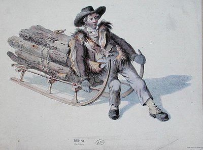 Sledger from the Berne District, Early 19th Century by Swiss School