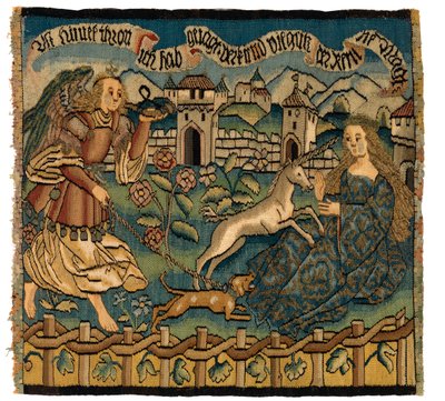 Tapestry Panel Depicting the Hunt of the Unicorn by Swiss School