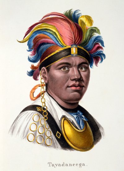 Tayadaneega: Chieftain of one of the Pacific Islands, from Ethnological Study of Various Racial Types from Various Continents, by C.I. Brodtmann, 1824 by Swiss School