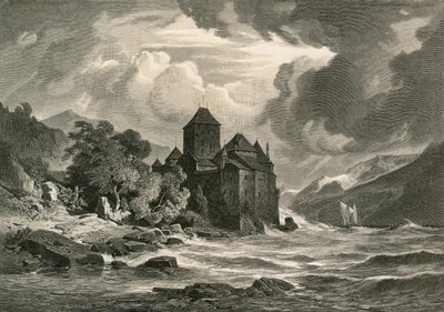 The Castle of Chillon, Lake of Geneva by Swiss School