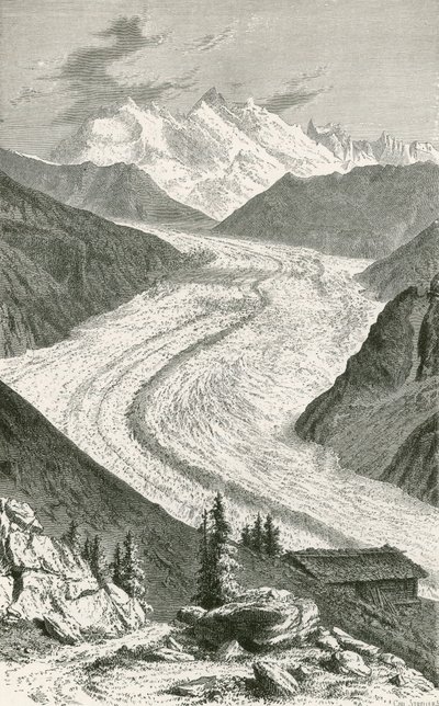 The Gorner Glacier and Monte Rosa by Swiss School