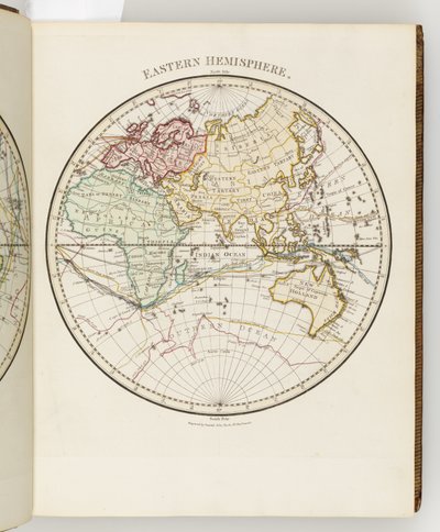 Map of the eastern hemisphere, illustration from 