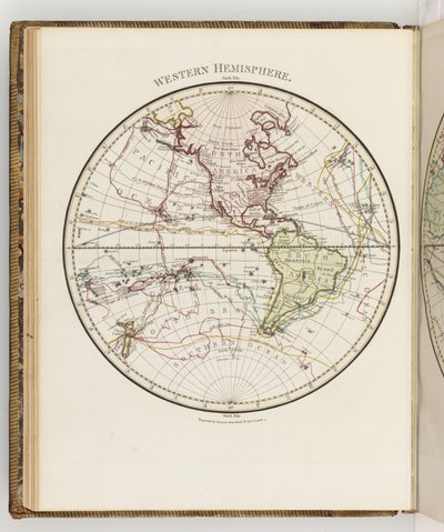 Map of the western hemisphere, illustration from 