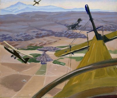 Over the Hills of Kurdistan: Flying Above Kirkuk, 1919 by Sydney Carline