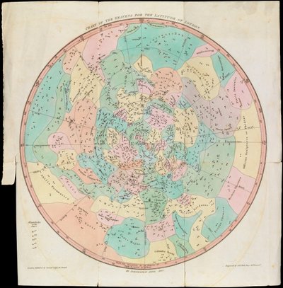 Chart of the Heavens for the Latitude of London, Urania