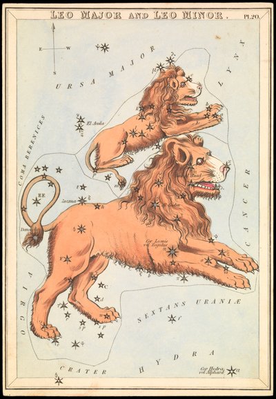 Leo Major and Leo Minor (c.1825) by Sydney Hall
