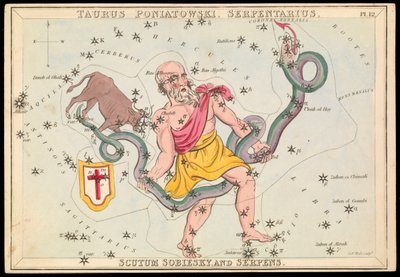 Taurus Poniatowski, Serpentarius, Scutum Sobiesky and Serpens, c.1825 by Sydney Hall