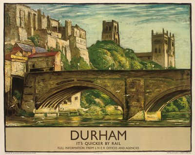 A British Railways Poster Advertising Durham, c.1935 by Sydney Lee