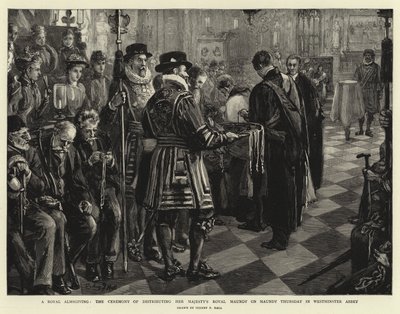 A Royal Almsgiving, the Ceremony of distributing Her Majesty