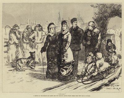 Incog, a Sketch of the Marquis of Lorne and the Princess Louise during their first few Days at Ottawa by Sydney Prior Hall