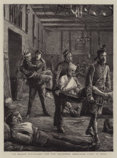 Le Malade Imaginaire, the New Volunteer Ambulance Staff at Work by Sydney Prior Hall
