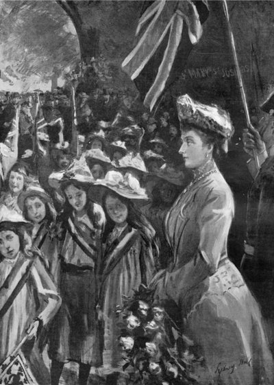 Princess Louise Reviewing Twenty Thousand Children in Battersea Park, Illustration from 