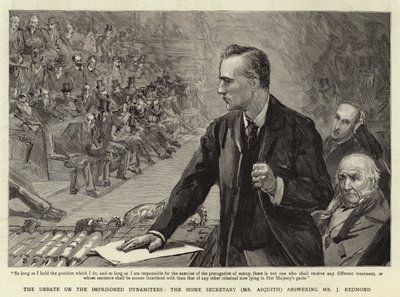The Debate on the Imprisoned Dynamiters, the Home Secretary answering Mr J Redmond by Sydney Prior Hall