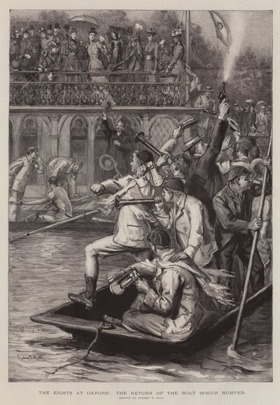 The Eights at Oxford, the Return of the Boat which bumped by Sydney Prior Hall