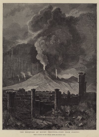 The Eruption of Mount Vesuvius, View from Pompeii by Sydney Prior Hall