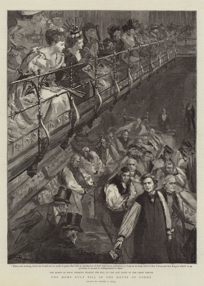 The Home Rule Bill in the House of Lords by Sydney Prior Hall