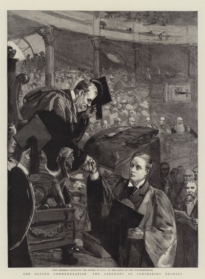 The Oxford Commemoration, the Ceremony of Conferring Degrees by Sydney Prior Hall
