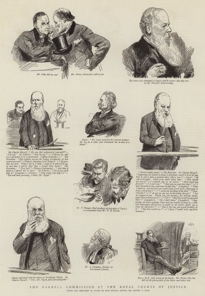 The Parnell Commission at the Royal Courts of Justice by Sydney Prior Hall
