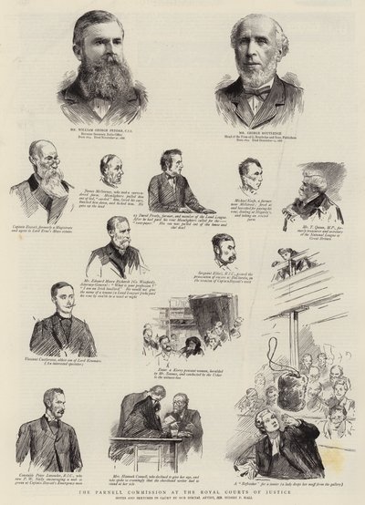 The Parnell Commission at the Royal Courts of Justice by Sydney Prior Hall
