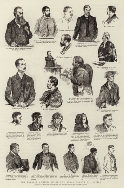 The Parnell Commission at the Royal Courts of Justice by Sydney Prior Hall