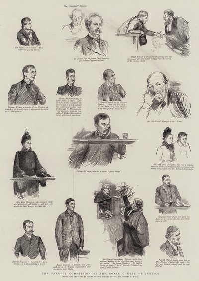 The Parnell Commission at the Royal Courts of Justice by Sydney Prior Hall