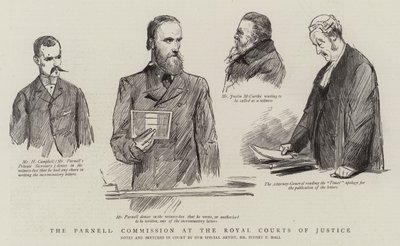The Parnell Commission at the Royal Courts of Justice by Sydney Prior Hall