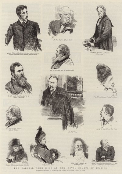 The Parnell Commission at the Royal Courts of Justice by Sydney Prior Hall