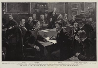 The Passing of the War Cloud before the Coronation, signing the Peace Treaty at Pretoria by Sydney Prior Hall