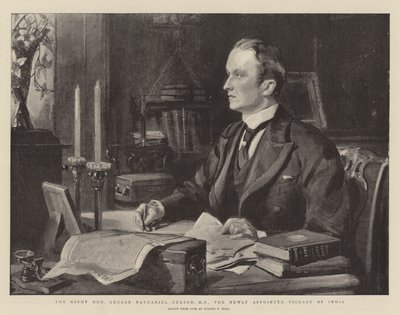 The Right Honourable George Nathaniel Curzon, MP, the Newly Appointed Viceroy of India by Sydney Prior Hall