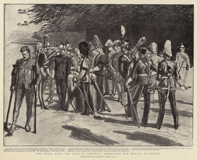 The Royal Tour, the Duke of Cornwall presenting War Medals at Sydney by Sydney Prior Hall