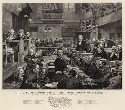 The Special Commission at the Royal Courts of Justice by Sydney Prior Hall