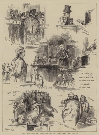 The Tichborne Case, Further Sketches in Court by Sydney Prior Hall