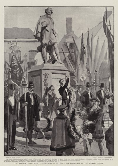 The Vandyck Tercentenary Celebrations at Antwerp, the Decoration of the Master
