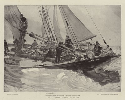 The Yachting Season at Cowes by Sydney Prior Hall