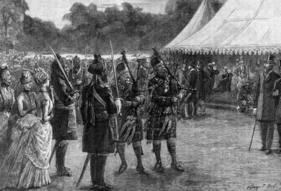 The Royal Tent at the Jubilee Garden Party, Buckingham Palace, London by Sydney Prior Hall