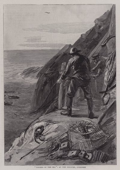 Toilers of the Sea, at the Gouffre, Guernsey by Sydney Prior Hall