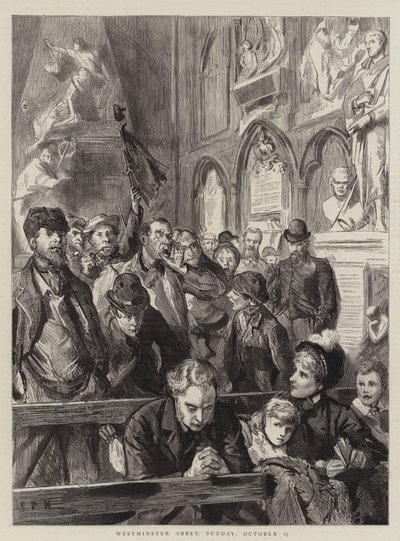 Westminster Abbey, Sunday, 23 October by Sydney Prior Hall
