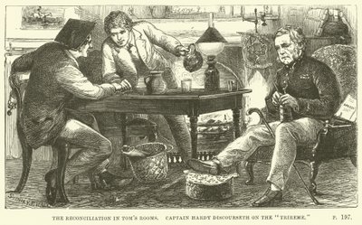 Illustration for Tom Brown at Oxford by Thomas Hughes by Sydney Prior after Hall