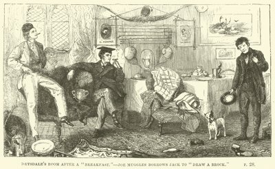 Illustration for Tom Brown at Oxford by Thomas Hughes by Sydney Prior after Hall