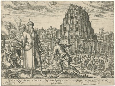 Tower of Babel (series title: Figurae et imagines bibliorum) by Symon Novelanus (attributed to)